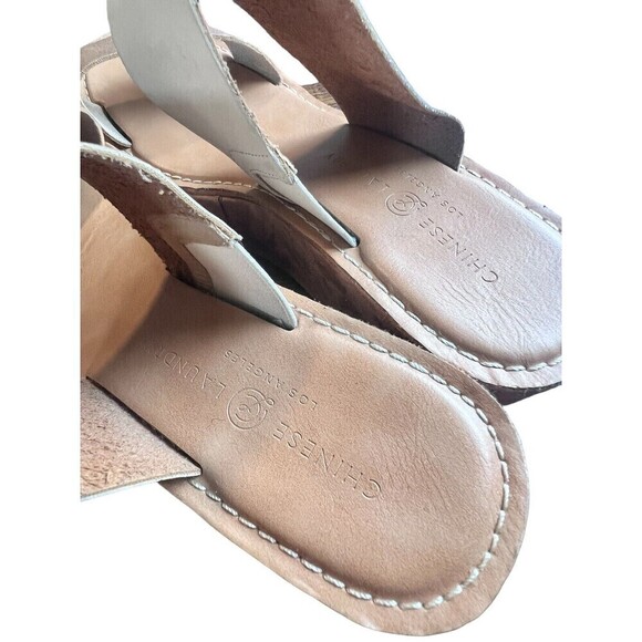 Chinese Laundry Ollie Wedge Sandal Leather Platform Slip On Open Toe Women's 10 - Picture 5 of 8